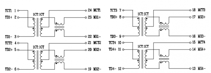 BASE de GST5009 LF 1000 - estándar de IEEE 802.3ab de los MÓDULOS del MAGNETICS de T para 1000 BASE-T